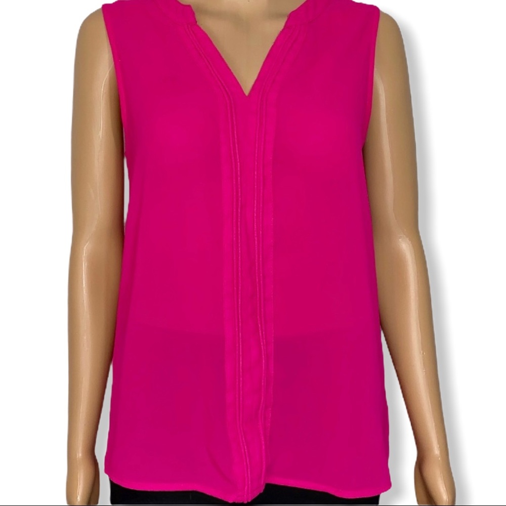 💕3/$25‼️💕HOT PINK DINA BE SHEER HI-LOW BLOUSE